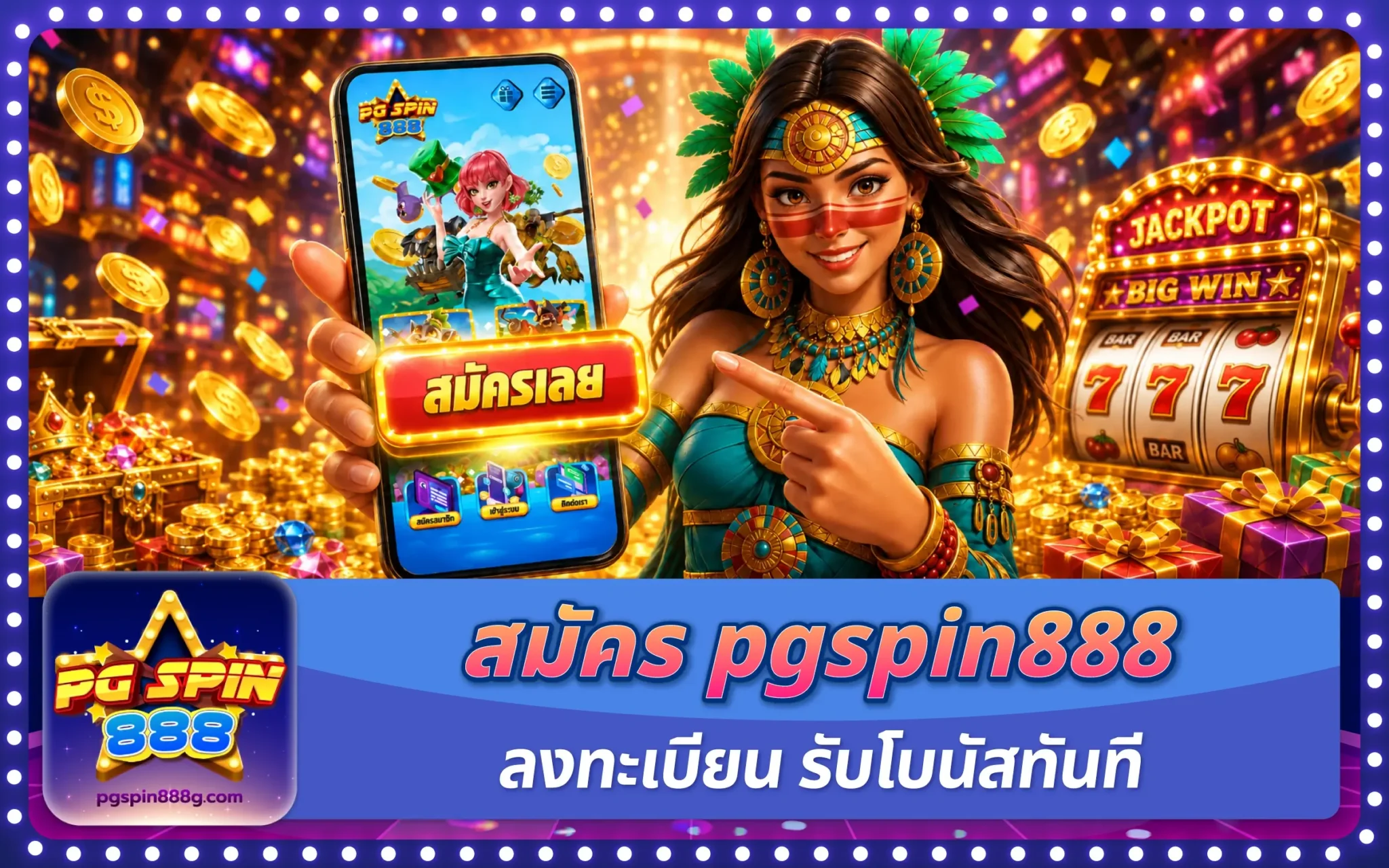 สมัคร pgspin888 ลงทะเบียน ด้วยขั้นตอนง่ายๆ รับเครดิตฟรี
