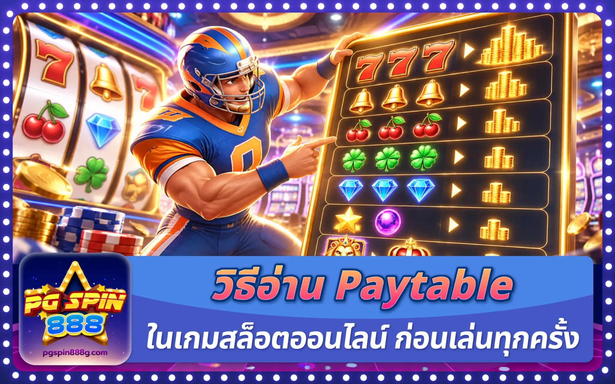 วิธีอ่าน Paytable ในเกมสล็อตออนไลน์ ก่อนเล่นทุกครั้ง